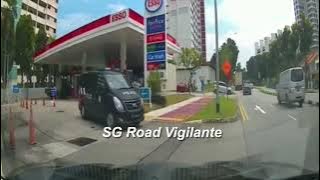 16jun2025 west coast road esso singapore police force mpv driving against flow of traffic.