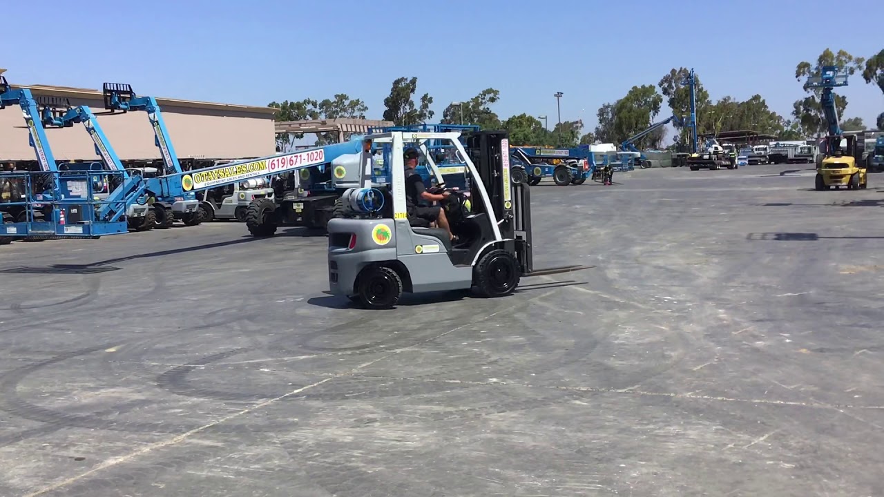 NISSAN 5000LB PF50 PROPANE PNEUMATIC TIRE FORKLIFTOTAY MESA SALES