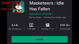REVIEW game Masketeers : Idle Has Fallen   By indoGAMEPLAY HUNTER screenshot 5