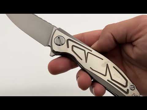 Shirogorov Knives F95 Braces - S90V - Titanium Handle - Bronze Accents - Washers Knife From Recon 1
