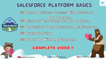 Salesforce Platform Basics🌐📈| Full Complete Explanation Videos| All Subunit In 1 Video| All In One
