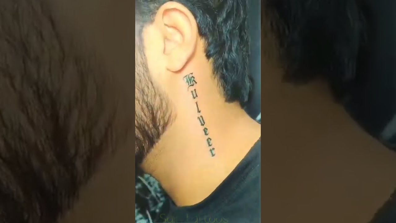 behind the ear tattoos | Side Neck tattoos for men | neck tattoo for boys  2021 - YouTube