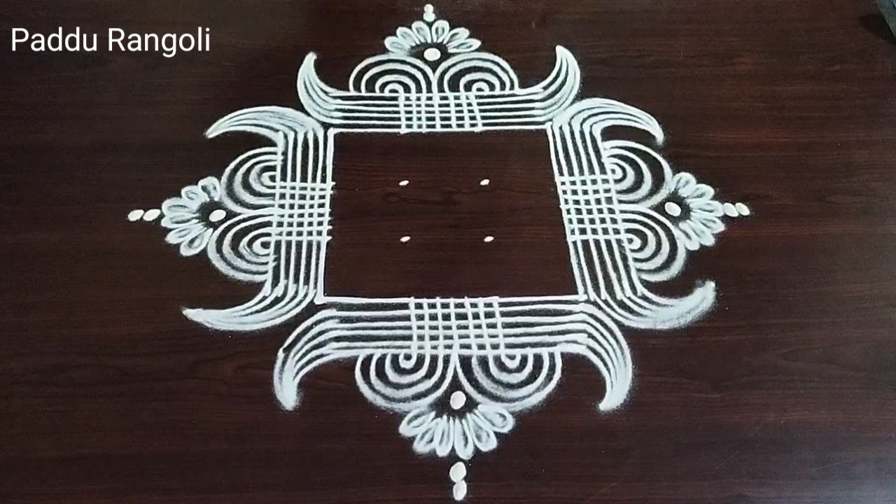 Sravana Masam Muggulu 🌷4x4 dots Festival Rangoli 🌷 Latest Dhanurmasam Muggulu 🌷 Paddu Rangoli