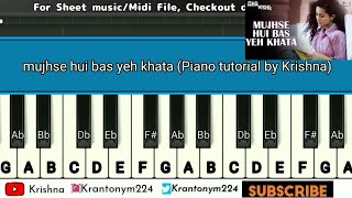 Video thumbnail of "Mujhse Hui Bas Yeh Khata - Ishq Vishk | Aisa Kyun Hota Hai Baar Baar | Easy Synthesia Piano Tutorial"