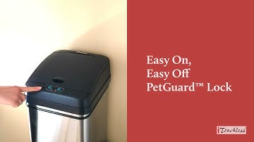 iTouchless Sensor Trash Can with AbsorbX Odor Control System & Wheel