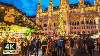 Vienna Christmas Market 🇦🇹 4K Rathausplatz Walking Tour 2023