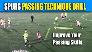 SoccerCoachTV  Spurs Passing Technique Drill.