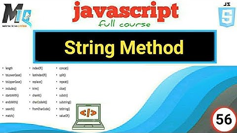String Methods Javascript \\ IN URDU HINDI TUTORIAL