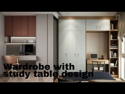 Wardrobe with study table design || interior design || create your style || study table