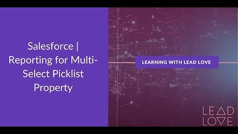 Salesforce | Reporting for Multi-Select Picklist Property