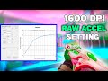 Best Raw Accel Setting 1600 Dpi  || Raw Accel Settings For Valorant