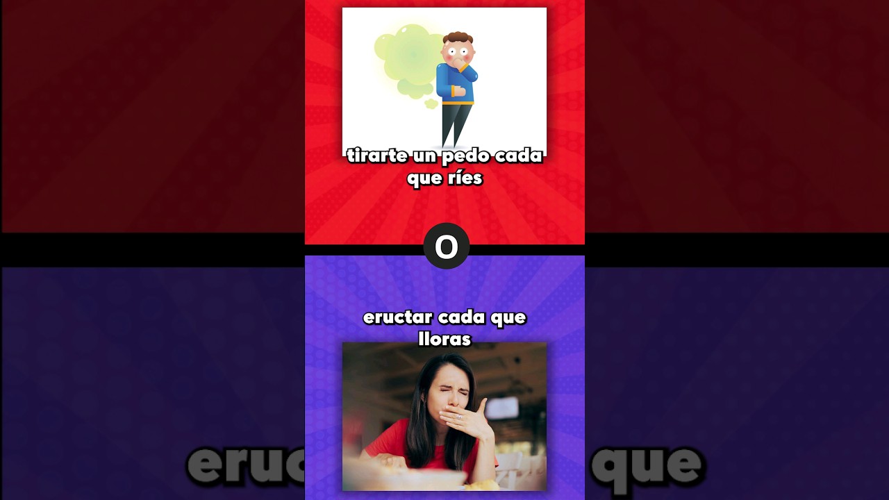 Que prefieres? 🤔 Tirarte un pedo cada que ríes o eructar cada que lloras  #queprefieres