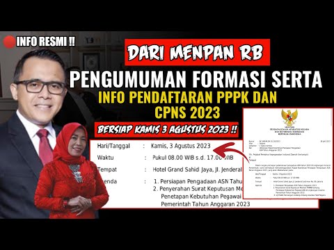 RESMI ‼️PENGUMUMAN FORMASI PPPK 2023 DAN JADWAL SELEKSI PPPK 2023❗