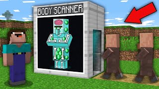 Minecraft NOOB vs PRO: WHAT FOR NOOB SCANNED VILLAGERS IN THIS SECRET BODY SCANNER? 100% trolling