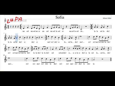 Sofia - Flauto dolce - Spartito - Note - Karaoke - Instrumental - Canto - Musica