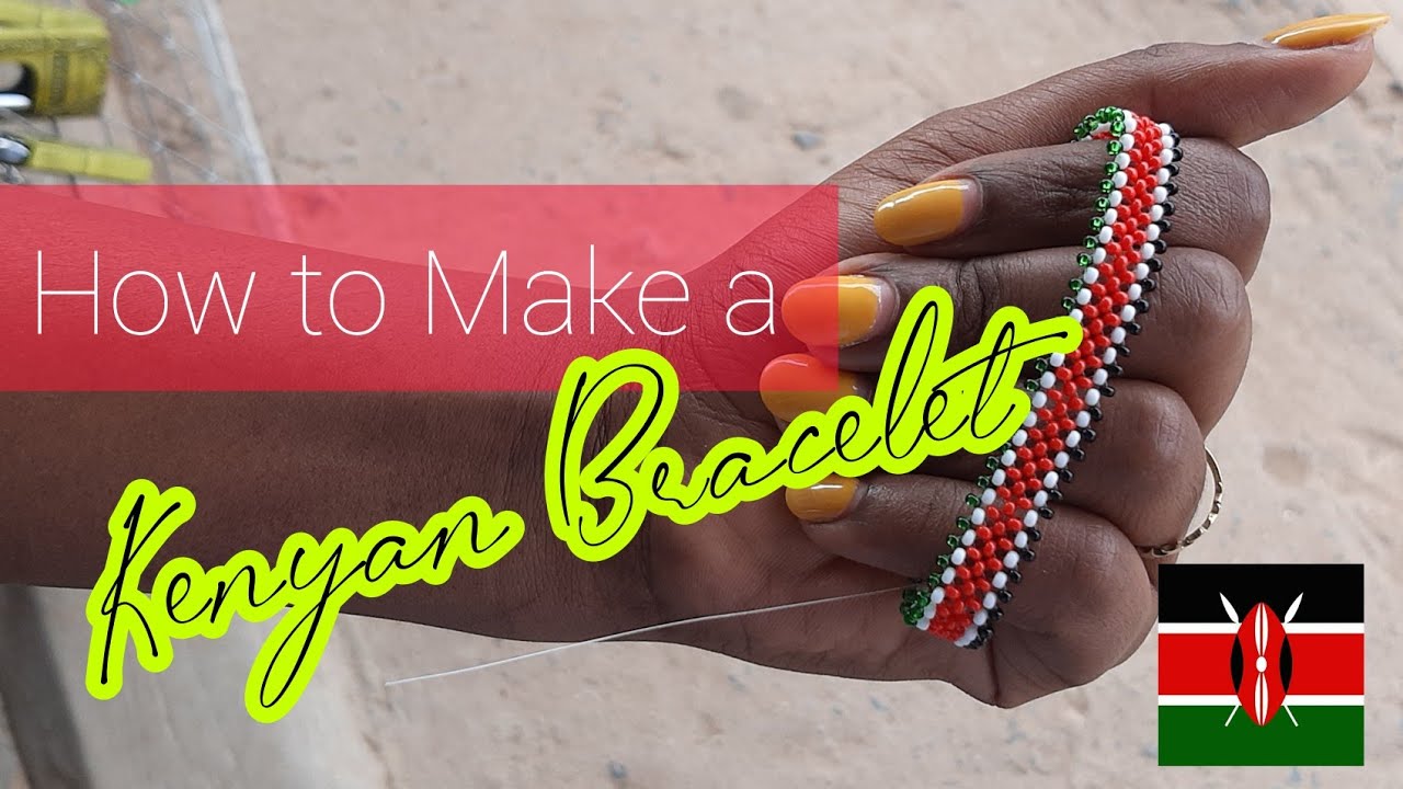 Simple Kenyan Flag Beaded Bracelet 🇰🇪 | DIY Tutorial + How to Earn from Your Skills