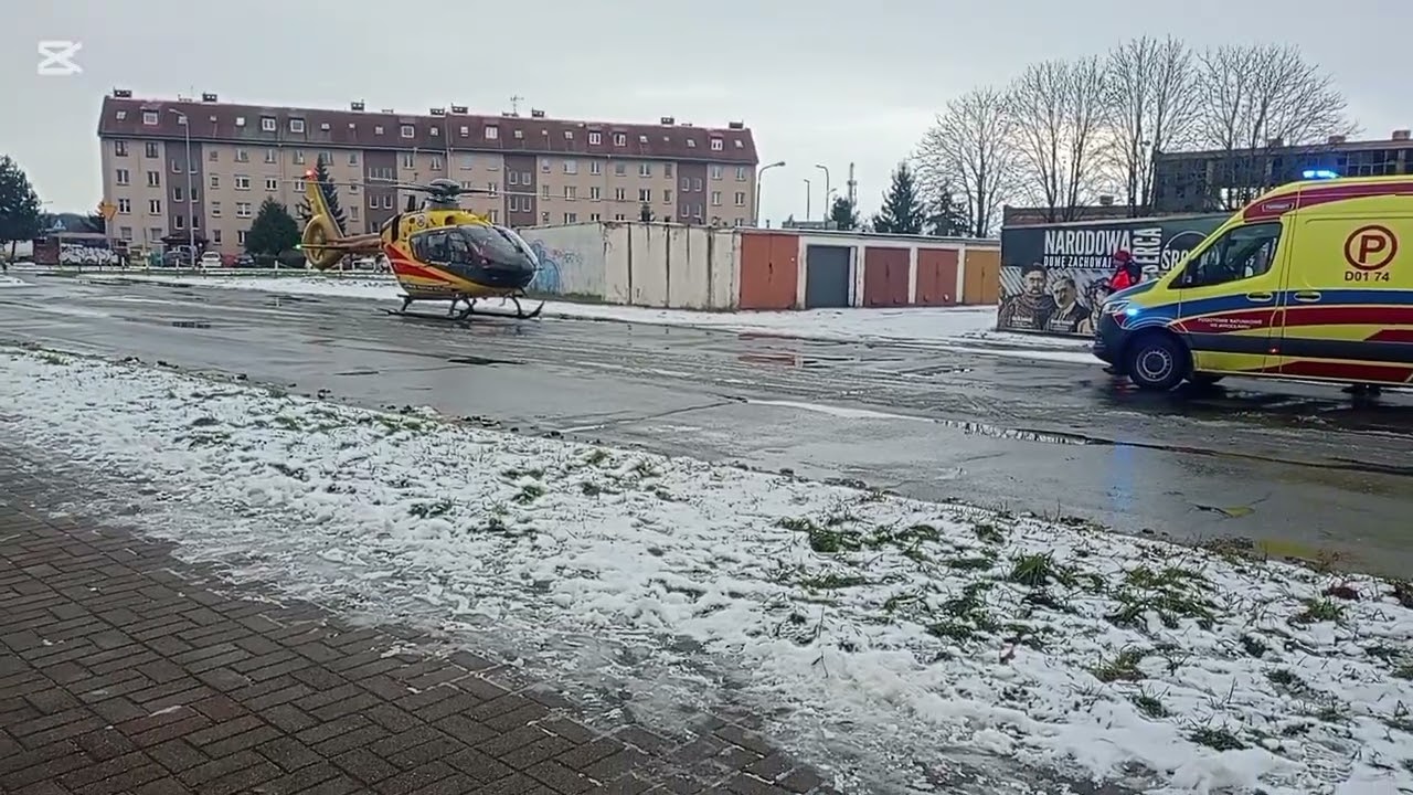 [Pierwszy raz w roku 2026]Odlot śmigłowca Ratownika 13 do bazy Hems Wrocław