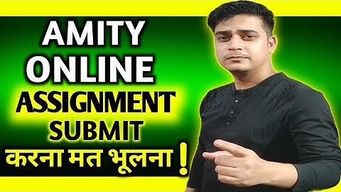 Amity Online  Assignment Submit करना मत भूलना | BCA |BCOM|BA|