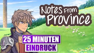 Ersten 25 Minuten Notes from Province - Reaction DEUTSCH - Gameplay