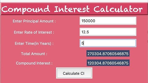 05-Compound Interest GUI Calculator using Tkinter |Compound Interest Program in Python|DareToProgram