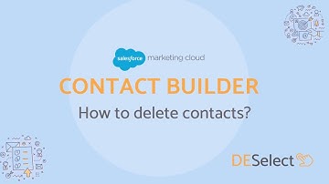 How to delete contacts in Contact Builder in Salesforce Marketing Cloud?