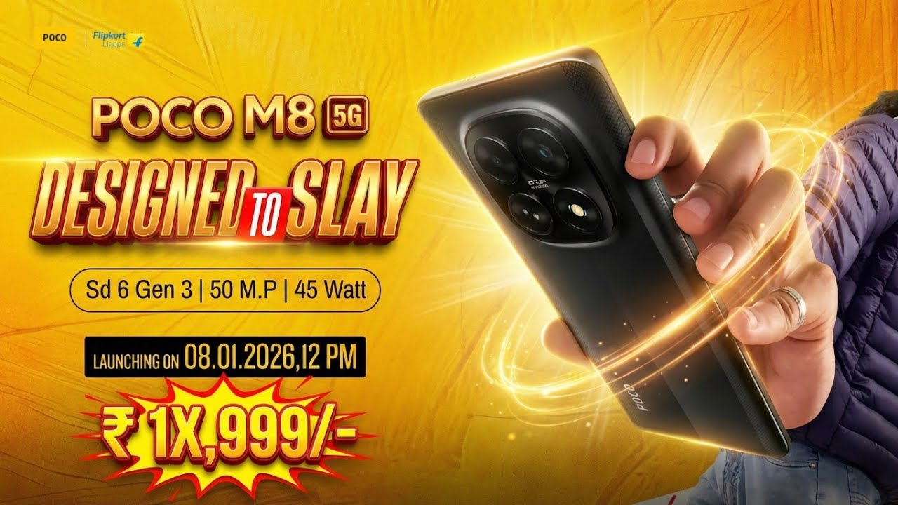 POCO M8 5G Launch Date In India, Price | POCO M8 5G Specs, Features | POCO M8 5G