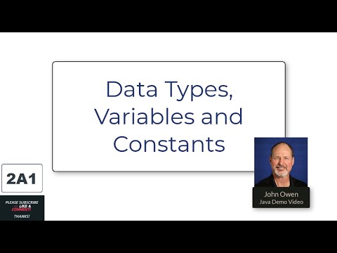 Welcome to Java - 2A1 Data Types
