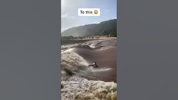 This river wave transformation looks unreal 😱 (via: @malae_mcelheny) #shorts