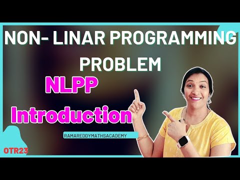 Non Linear Programming Problem in Telugu || NLPP Introduction || NLP ...