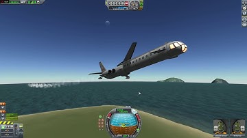 Deployable wings passenger plane (Kerbal Space Program)