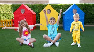 Roma, Diana and Oliver Decorate Playhouses