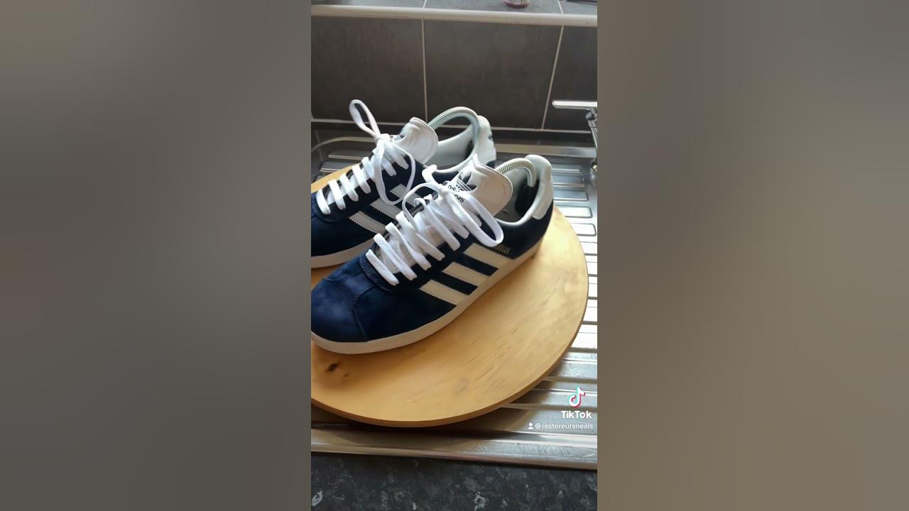 Adidas Gazelle full clean and redye howto cleaning trainers trainers gazelle 