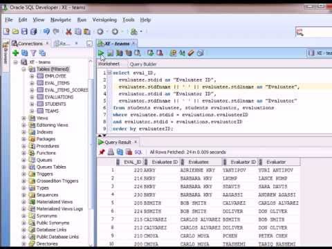 14 of 15 SQL Basics with Oracle - Self-joins and multiple joins between ...