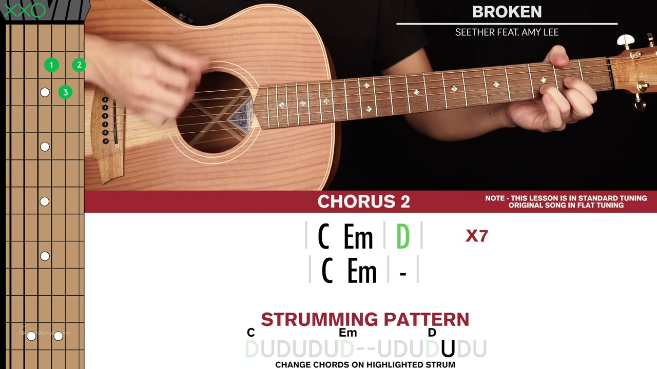 Broken Guitar Cover Seether & Amy Lee 🎸Tabs + Chords YouTube