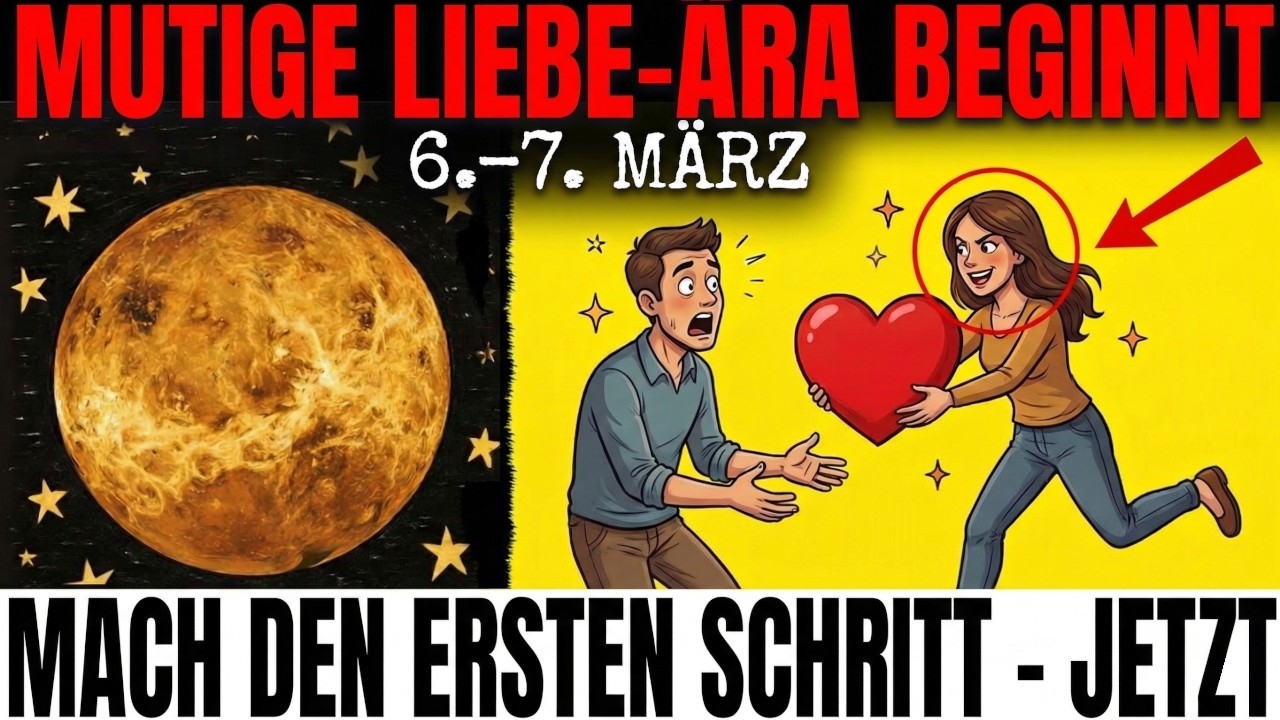 Venus in Widder MORGEN - MUTIGE Liebesära beginnt (3 Zeichen gewinnen Seelenpartner durch Mut)