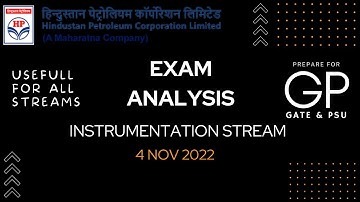 HPCL Instrumentation Engineer Exam Analysis and Cut-off(4Nov 2022)