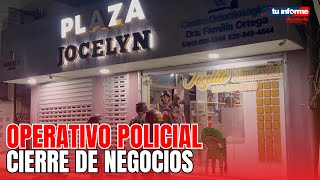 Operativo policial en Tenares, cierre de negocios por el paso de la Tormenta Melissa.