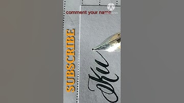 calligraphy style Subscribers request name"Kush"#calligraphy #cursive #shorts#viral@SAMYAKARTS