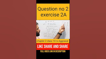 #shorts|Q 2 rs aggarwal class 10 maths 2023-24 #rbsirmaths #shortvideo #viralvideo