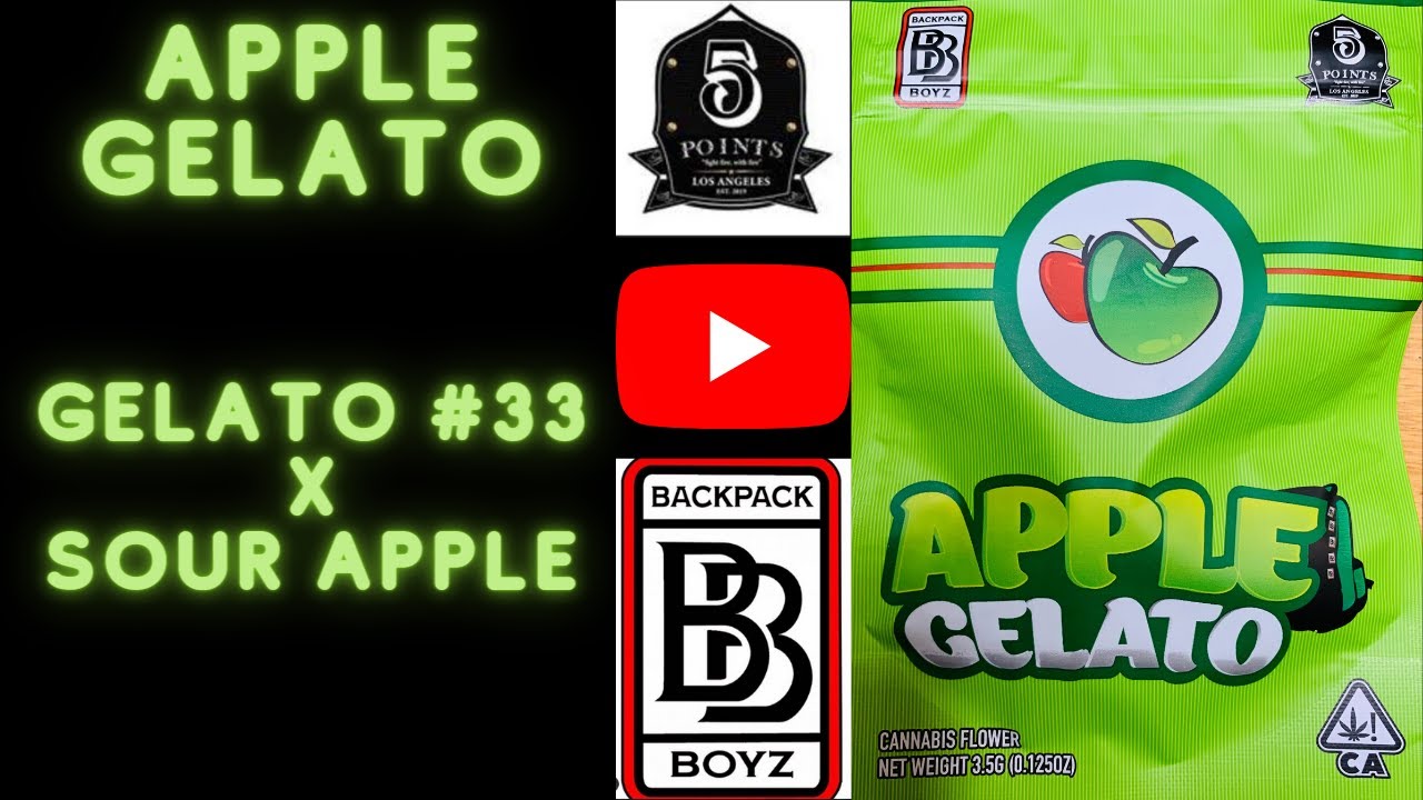 APPLE GELATO 🍏🍧- Gelato #33 x Sour Apple - BackPackBoyz 🔥💥via 5 Points LA ✅
