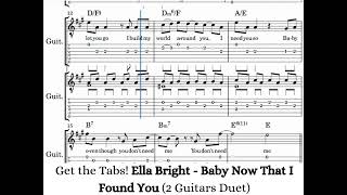 Ella Bright - Baby Now That I Found You (2 Guitars Duet Tabs) Notes