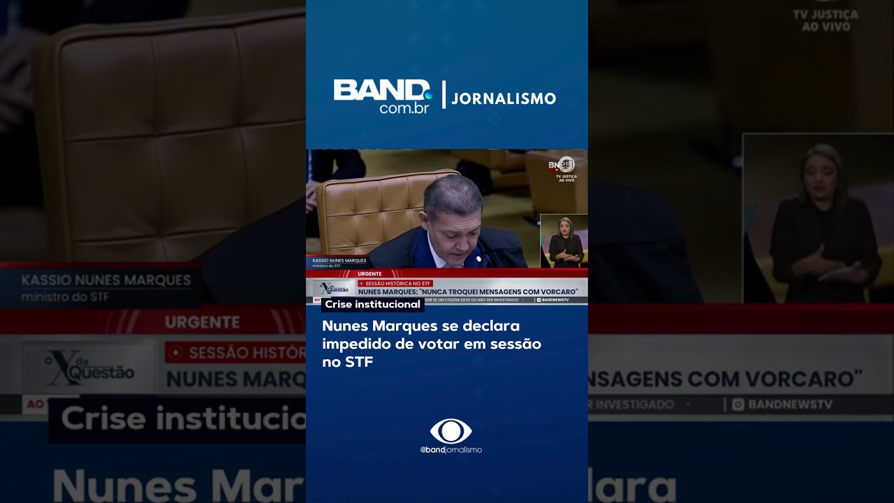 Nunes Marques se declara impedido de votar em sessão
