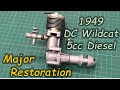 1949 DC Wildcat 5cc Diesel Engine Restoration - Pt1: Dismantal, Inspect &amp; Clean