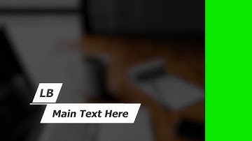 Flat Green Screen Lower Third