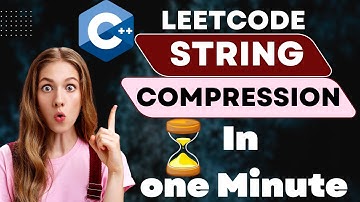 String Compression Leetcode Solution in C++ in One Minute | FAANG C++ Interview Question | codebites