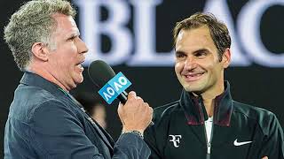 Will Ferrell Channels Ron Burgundy To Crash Roger Federer’s Interview & It’s Beyond Hilarious