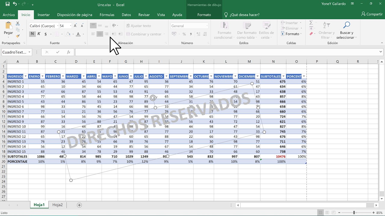 Marca de agua en Excel - YouTube