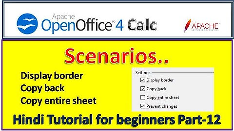 Create Scenarios in Open Office Calc