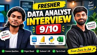 Full Data Analyst Interview for Freshers 🔥 | Real Questions & Answers | SQL, Power BI, Python | 9/10 Guide