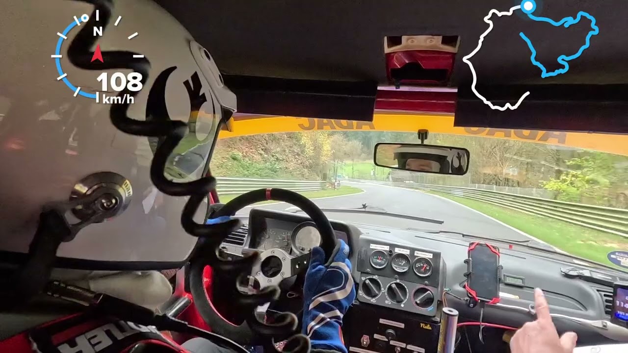 Rallye Köln Ahrweiler 2024, WP5 Feste Nürburg, Peugeot 205 GTi, Nordschleife reverse, Brake failure